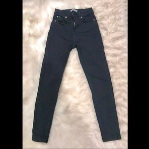 Bershka Navy Blue Soft Skinny Jeans SZ 2